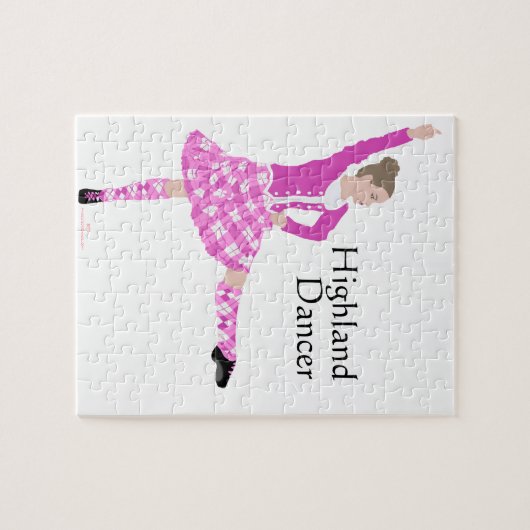 Scottish Highland Dancer Pink Legpuzzel (Horizontaal)