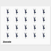 Scottish Highland Dancer Ronde Sticker (Vel)