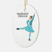 Scottish Highland Dancer - Turquoise Keramisch Ornament (Links)