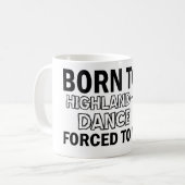 Scottish Highland dansende design Koffiemok (Voorkant links)