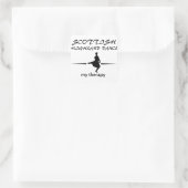Scottish Highland dansende design Vierkante Sticker (Tas)