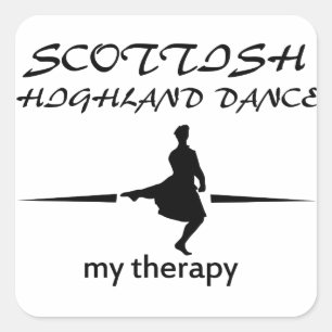 Scottish Highland dansende design Vierkante Sticker