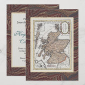Scottish Highland Festival Antiek Map Elegant Kaart (Voorkant / Achterkant)
