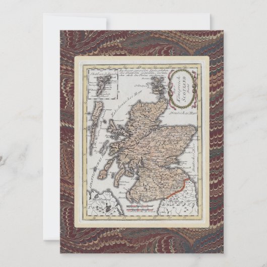 Scottish Highland Festival Antiek Map Elegant Kaart (Voorkant)
