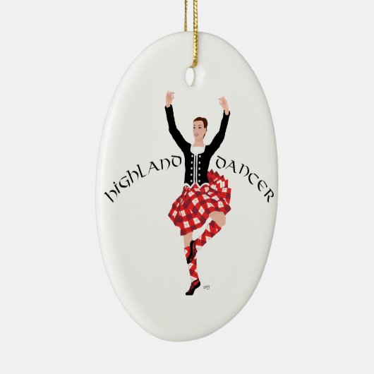 Scottish Highland Fling - Red Pset Keramisch Ornament (Rechts)