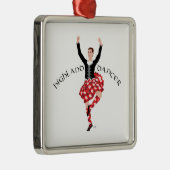 Scottish Highland Fling - Red Pset Metalen Ornament (Rechts)