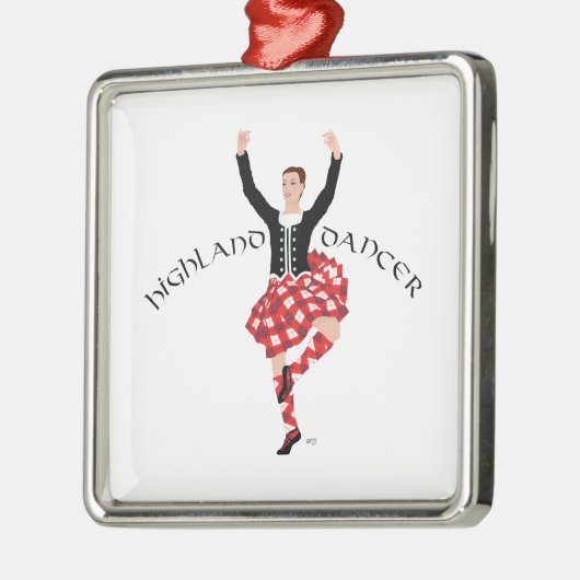 Scottish Highland Fling - Red Pset Metalen Ornament (Links)