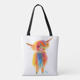 Scottish Highland Koe "ANGEL" van Shirley MacArthu Tote Bag