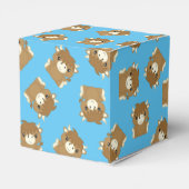 Scottish Highland Koe Baby shower Blue Bedankdoosjes (Achterkant)