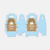 Scottish Highland Koe Baby shower Blue Bedankdoosjes (Uitgevouwen)