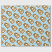 Scottish Highland Koe Baby shower Blue Cadeaupapier (Vlak)