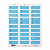 Scottish Highland Koe Baby shower Blue Etiket (Full Sheet)