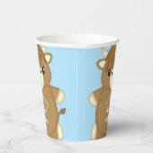 Scottish Highland Koe Baby shower Blue Papieren Bekers (Rechts)