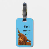 Scottish Highland Koe Bag Label Bagagelabel (Achterkant verticaal)