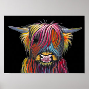 Scottish Highland Koe "BRaVEHEaRT 2" door Shirley  Poster