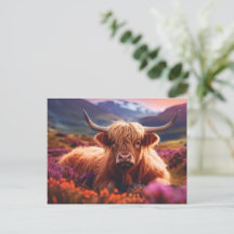 Scottish Highland Koe Briefkaart
