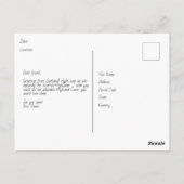 Scottish Highland Koe Briefkaart (Achterkant)