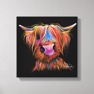 SCoTTiSH HigHLaND Koe "BRuCE" door SHiRLeY Mac Canvas Afdruk