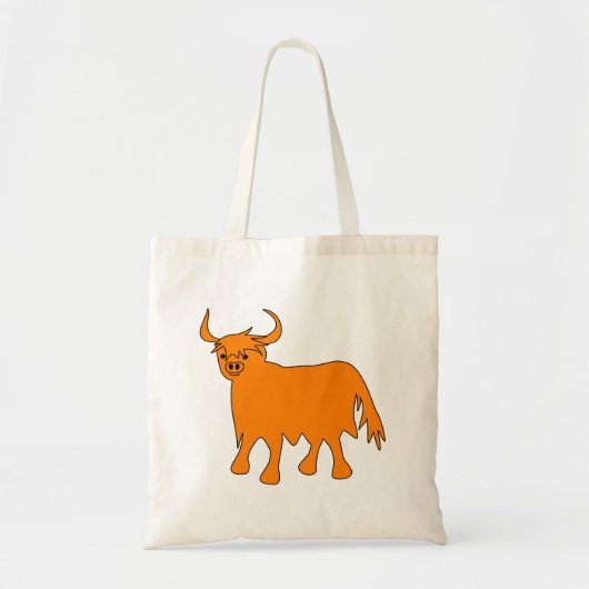 Scottish Highland Koe canvas tas afbeelding (Voorkant)