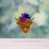 Scottish Highland Koe Cattle Koe Whisperer Farming Acryl Bord (Neutraal)