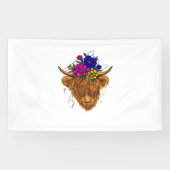 Scottish Highland Koe Cattle Koe Whisperer Farming Spandoek (Horizontaal)
