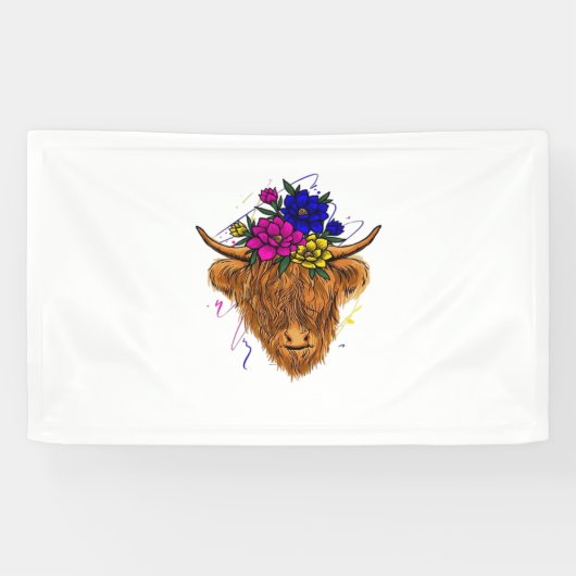 Scottish Highland Koe Cattle Koe Whisperer Farming Spandoek (Horizontaal)
