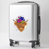 Scottish Highland Koe Cattle Koe Whisperer Farming Sticker (Koffer)