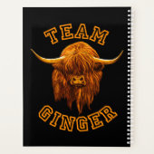 Scottish Highland Koe Celebrates Team Ginger Planner (Achterkant)