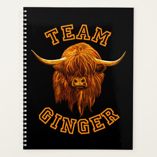 Scottish Highland Koe Celebrates Team Ginger Planner (Voorkant)