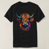 Scottish Highland Koe Face Highlander Cattle T-shirt (Design voorkant)