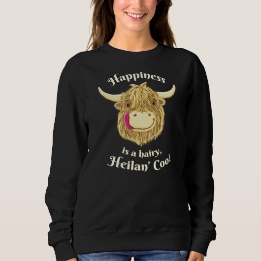 Scottish Highland Koe Happiness Trui (Voorkant)