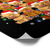 Scottish Highland Koe kerstboom Funny Koe Lov Poster (Hoek)