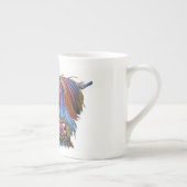 Scottish Highland Koe "PODGER" door Shirley M Porselein Kop (Rechts)