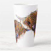 Scottish Highland Koe "S&N" van Shirley MacArthur Latte Mok (Voorkant)