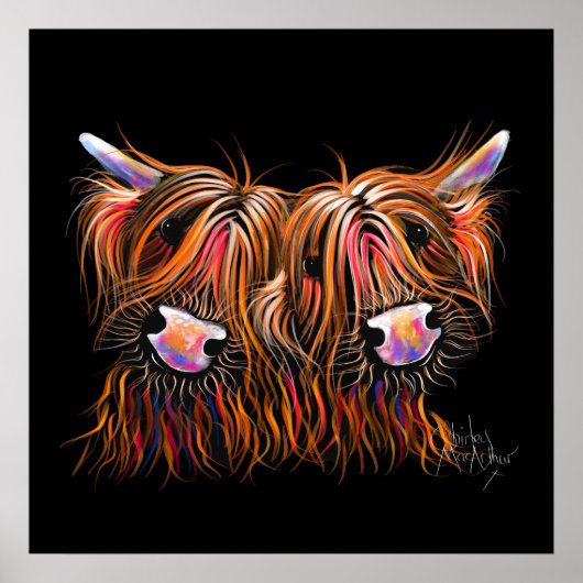 SCoTTiSH HigHLaND Koe ' THe LoVeLieS' door SHiRLeY Poster (Voorkant)