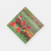 Scottish Highland Steer Funny Kerstmis Napkins Servet (Hoek)
