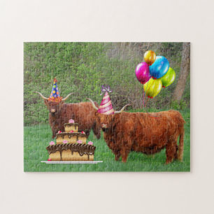 Scottish Highland Steer Party Legpuzzel
