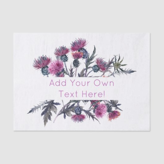 Scottish Highland Thistle Personalize Lijst Tissuepapier (Voorkant)