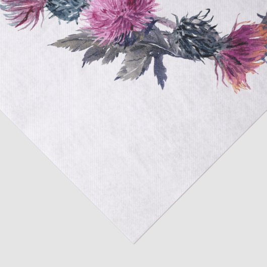 Scottish Highland Thistle Personalize Wreath Tissuepapier (Detail)