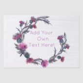 Scottish Highland Thistle Personalize Wreath Tissuepapier (Voorkant)