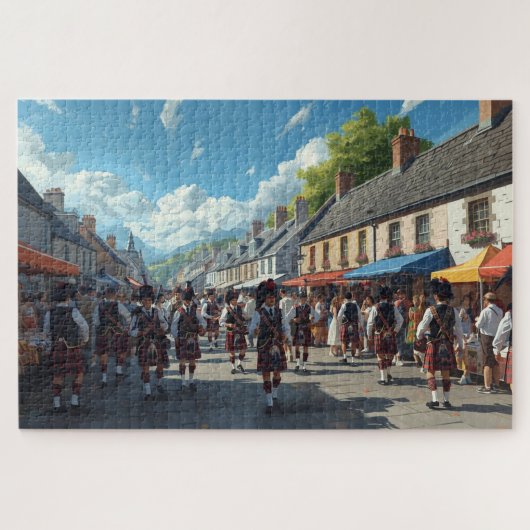 Scottish Highland Village Jigsaw Puzzle Legpuzzel (Horizontaal)