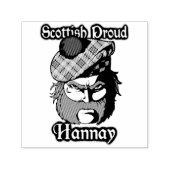 Scottish Highlander Clan Hannay Ink Stamp Zelfinktende Stempel (Design)