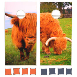 Scottish Highlander Koe Cornhole Set