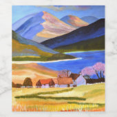 Scottish Highlands Food and Beverage Label Set Wijn Etiket (Enkel label)