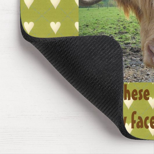 Scottish Highlands Steer Humor - Mousepad Muismat (Hoek)