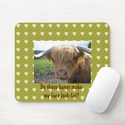Scottish Highlands Steer Humor - Mousepad Muismat (Met muis)