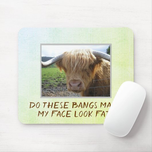 Scottish Highlands Steer Humor Muismat (Met muis)