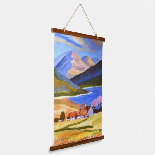 Scottish Highlands tapestry Hangend Wandkleed (Gebogen)
