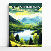 Scottish Highlands Travel Poster Canvas Print Art