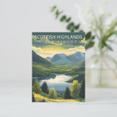 Scottish Highlands UK Mountains Landscape Travel Briefkaart (Staand voorkant)